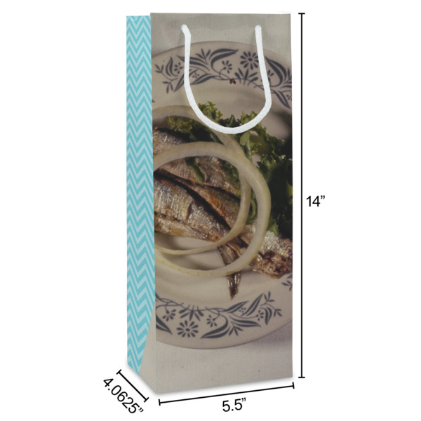 Custom Design - Wine Gift Bag - Dimensions