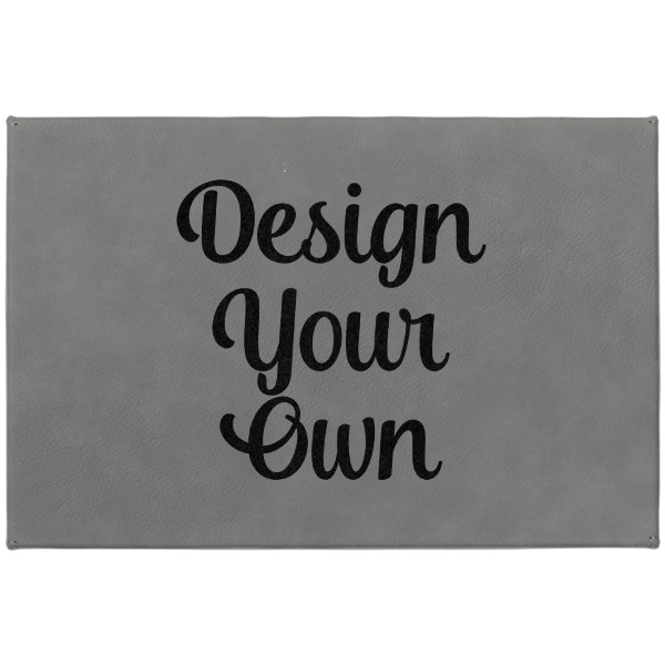 Custom Design - Large Engraved Gift Box with Leather Lid - Approval