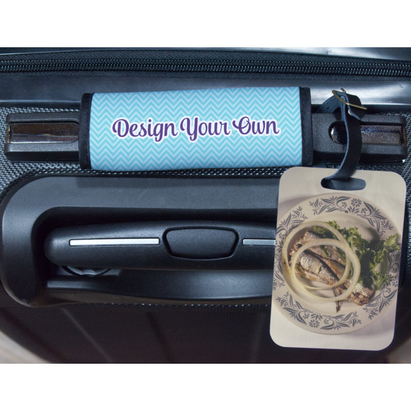 Custom Design - Metal Luggage Tag & Handle Wrap - In Context
