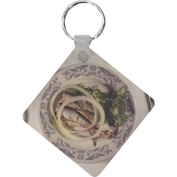 Custom Design Your Own Diamond Plastic Keychain