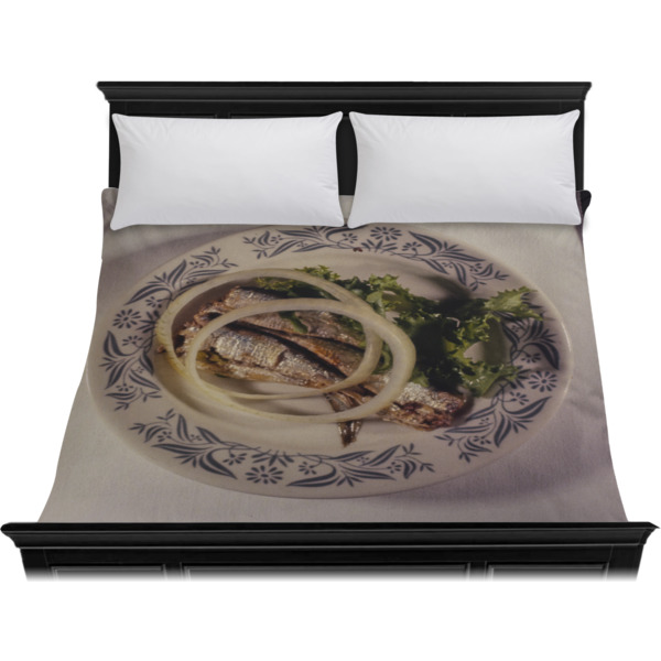 Custom Design - Duvet Cover - King - On Bed - No Prop