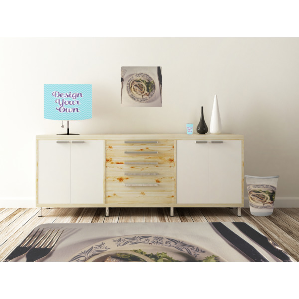 Custom Design - Square Wall Decal Wooden Desk