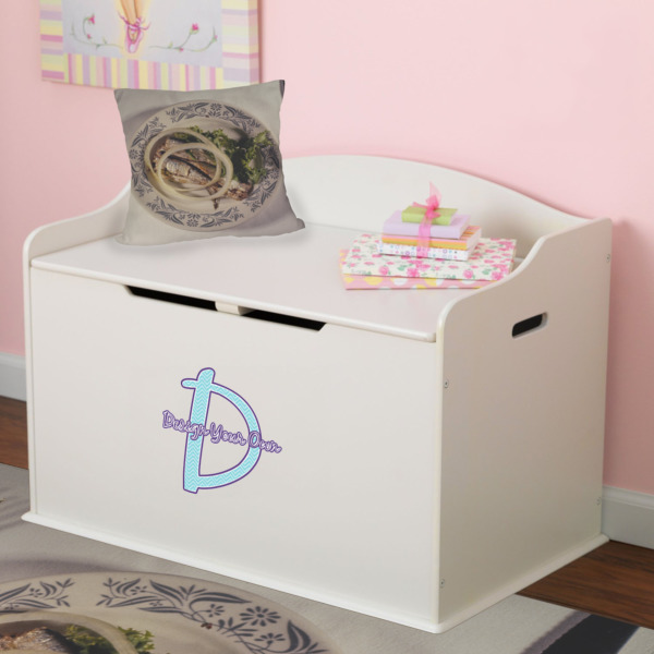 Custom Design - Wall Name & Initial Small on Toy Chest