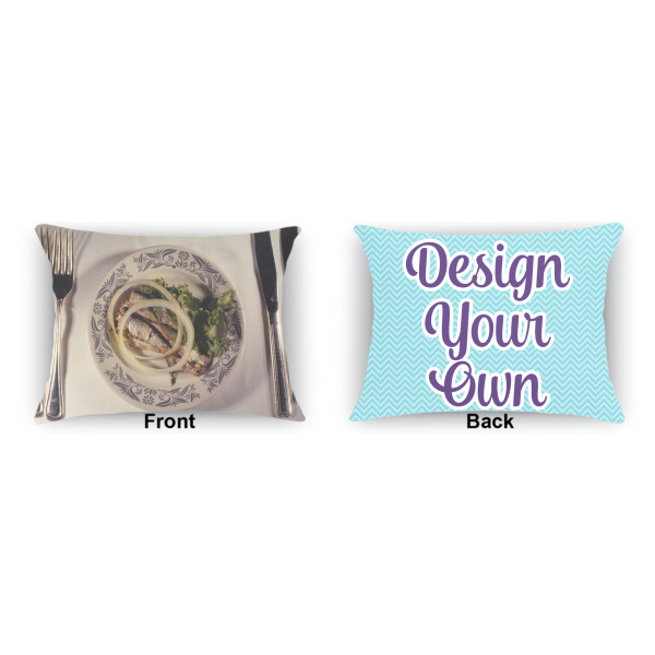 Custom Design - Outdoor Rectangular Throw Pillow (Front and Back)