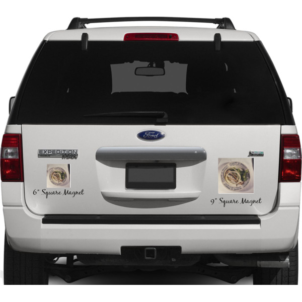 Custom Design - Personalized Square Car Magnets on Ford Explorer