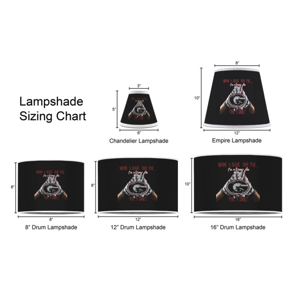 Custom Design - Lampshade Sizing Chart