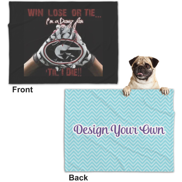 Custom Design - Microfleece Dog Blanket - Regular - Front & Back