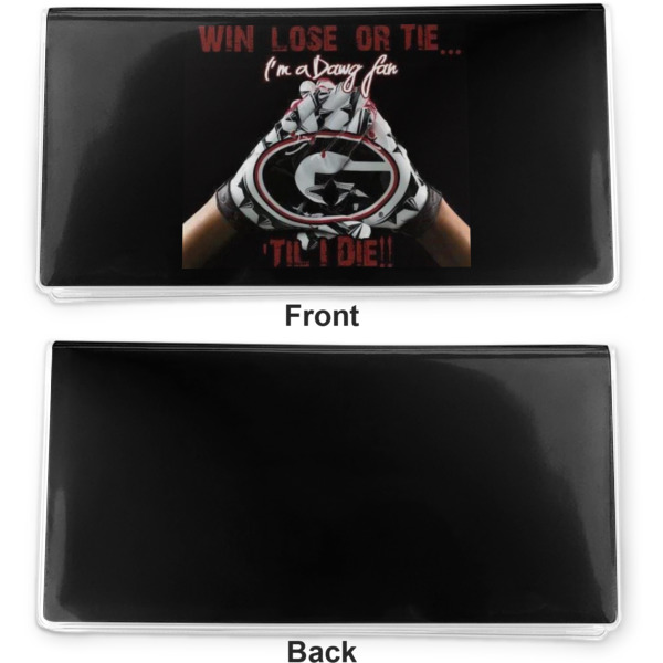 Custom Design - Vinyl Check Book Cover - Front and Back