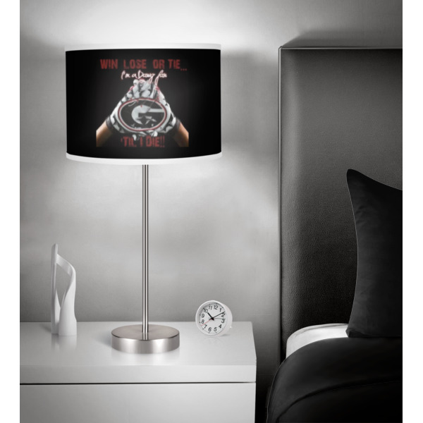 Custom Design - 13" Drum Lampshade - In Room