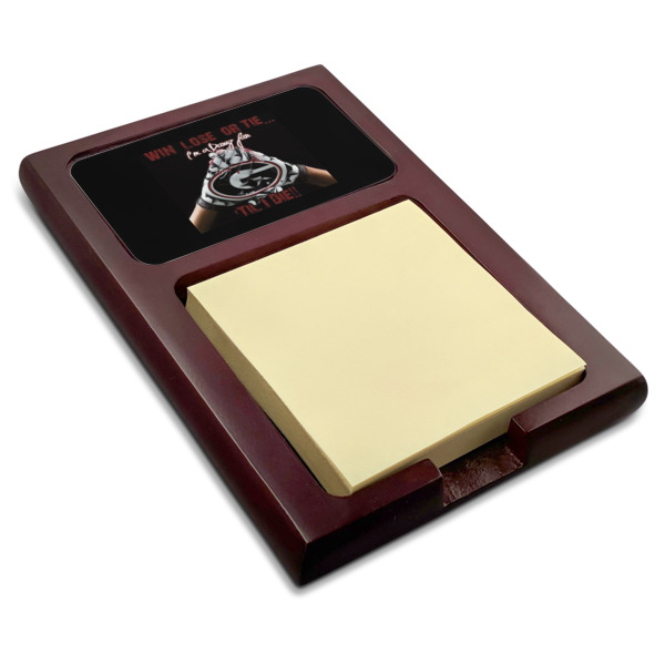 Custom Design Your Own Red Mahogany Sticky Note Holder