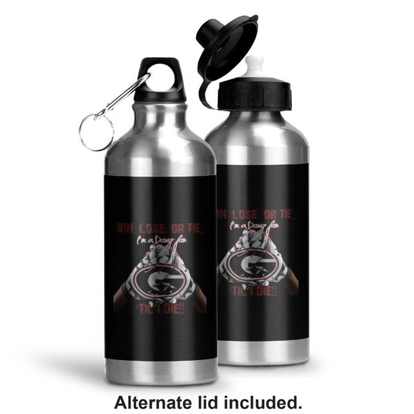 Custom Design - Aluminum Water Bottle - Alternate lid options