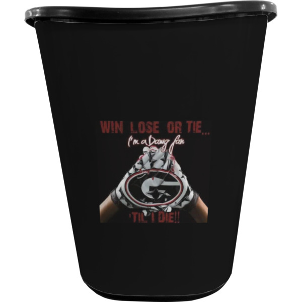 Custom Design - Waste Basket - Black - Front
