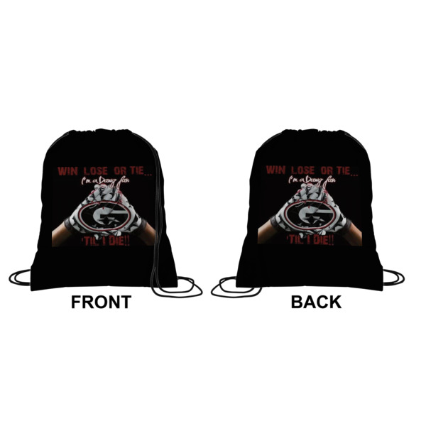Custom Design - Drawstring Backpack Front & Back Small