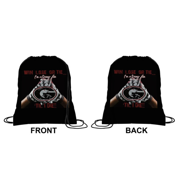 Custom Design - Drawstring Backpack Front & Back Medium