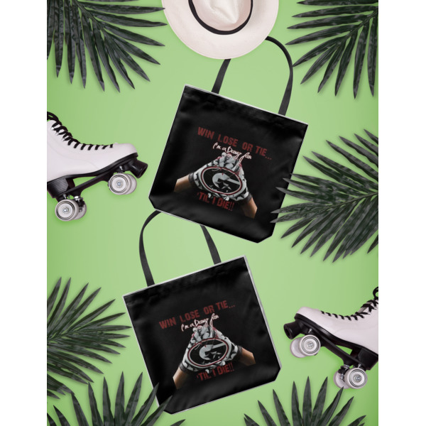 Custom Design - Canvas Tote Lifestyle Front and Back- 13x13