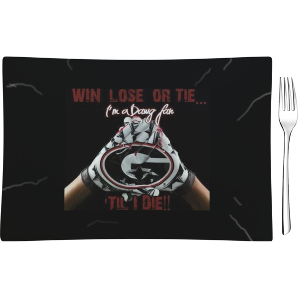 Custom Design Your Own Rectangular Glass Appetizer / Dessert Plate