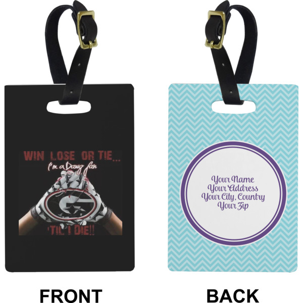 Custom Design - Rectangle Luggage Tag (Front + Back)