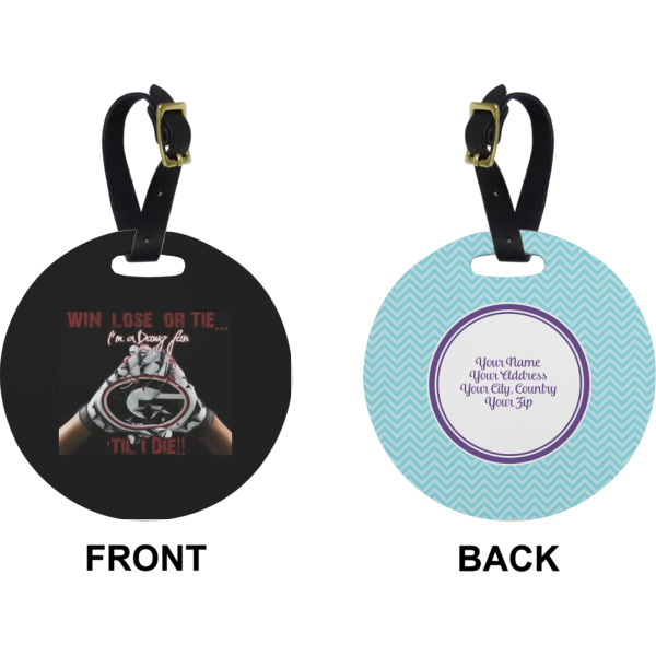 Custom Design - Circle Luggage Tag (Front + Back)