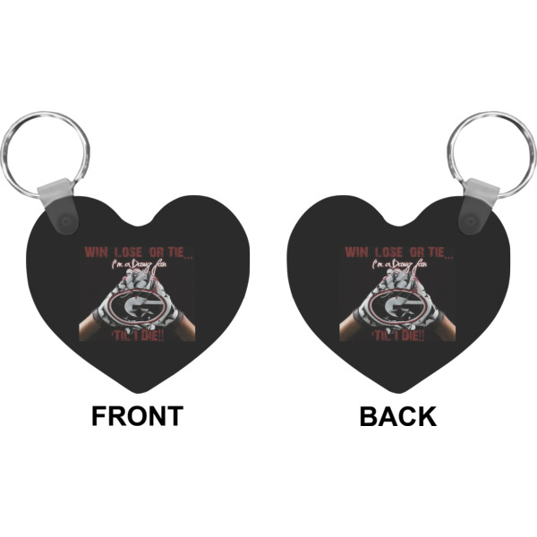 Custom Design - Heart Keychain (Front + Back)