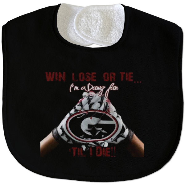 Custom Design - New Baby Bib - Closed and Folded