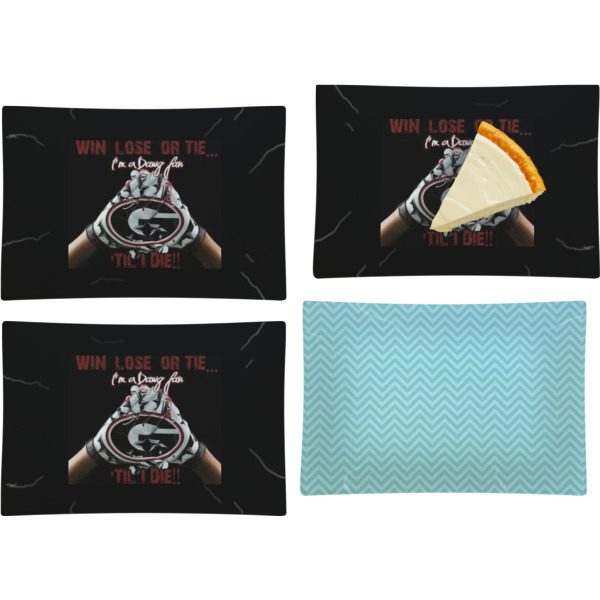 Custom Design - Set of Rectangular Appetizer / Dessert Plates