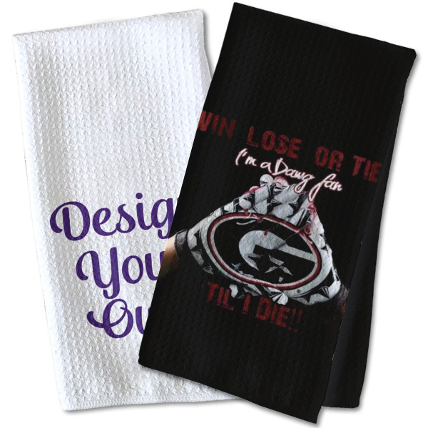 Custom Design - Waffle Weave Towels - Two Print Styles