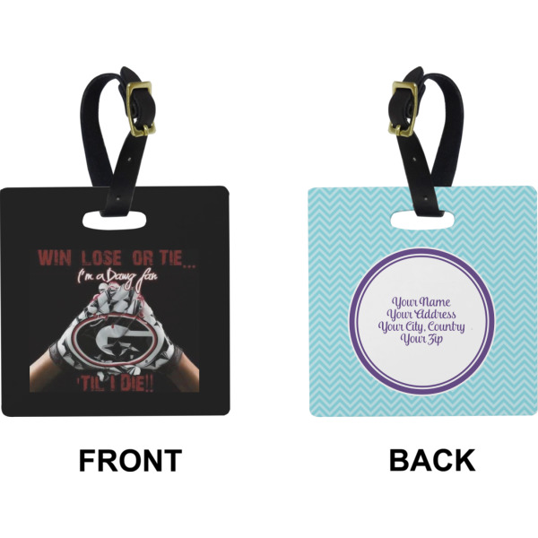 Custom Design - Square Luggage Tag (Front + Back)