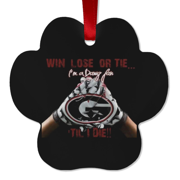 Custom Design - Metal Paw Ornament - Front