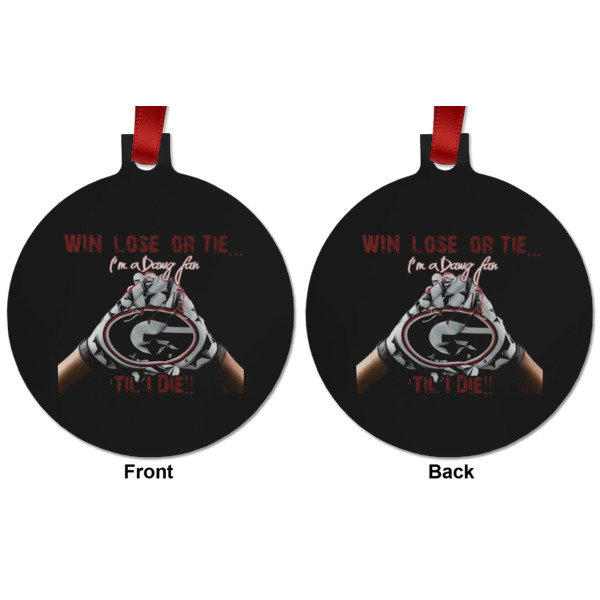 Custom Design - Metal Ball Ornament - Front and Back