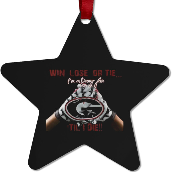 Custom Design - Metal Star Ornament - Front