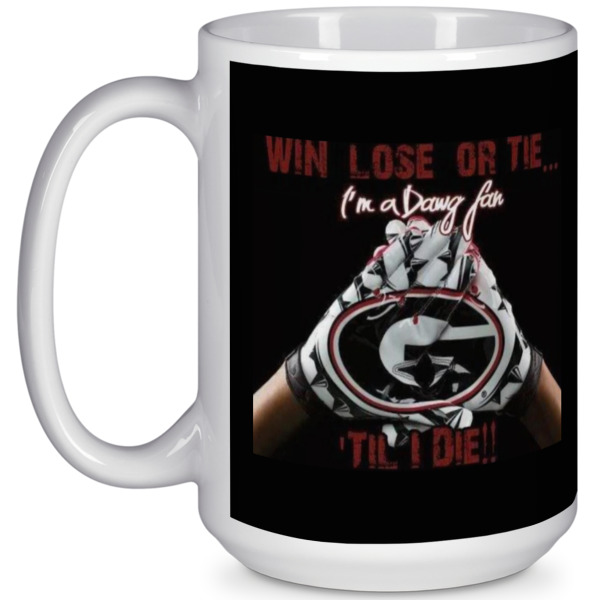 Custom Design Your Own 15 oz Coffee Mug - White