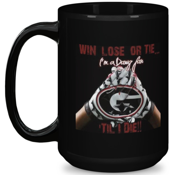 Custom Design Your Own 15 oz Coffee Mug - Black