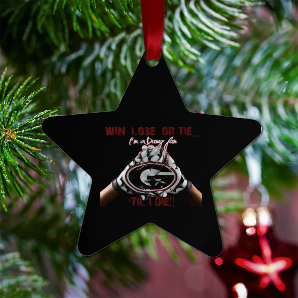 Custom Design - Metal Star Ornament - Lifestyle