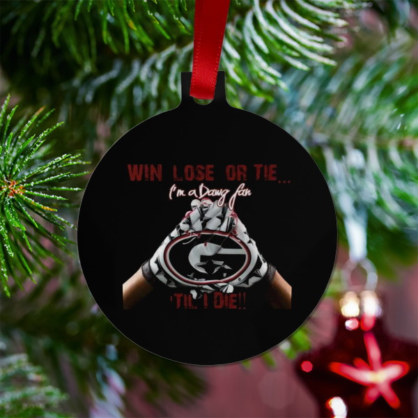 Custom Design - Metal Ball Ornament - Lifestyle