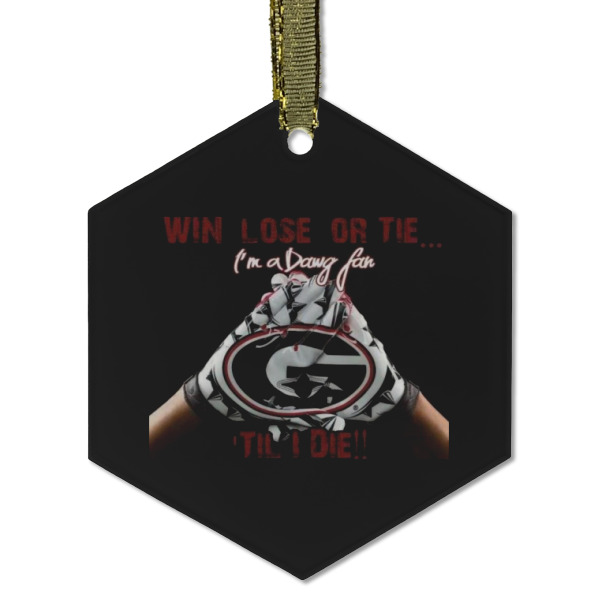 Custom Design - Frosted Glass Ornament - Hexagon