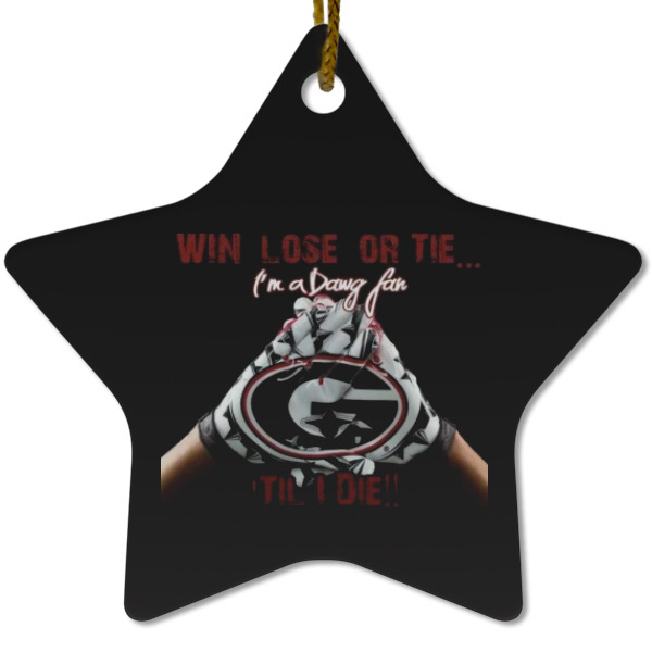 Custom Design - Ceramic Flat Ornament - Star (Front)