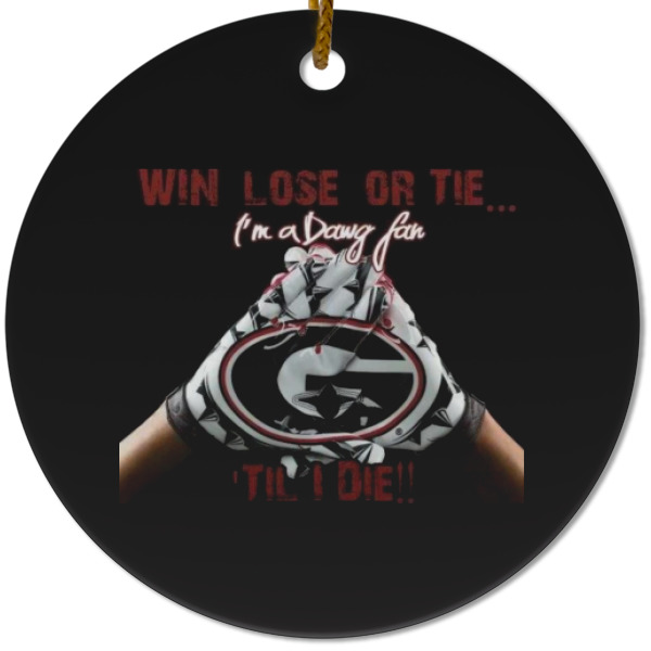 Custom Design - Ceramic Flat Ornament - Circle (Front)