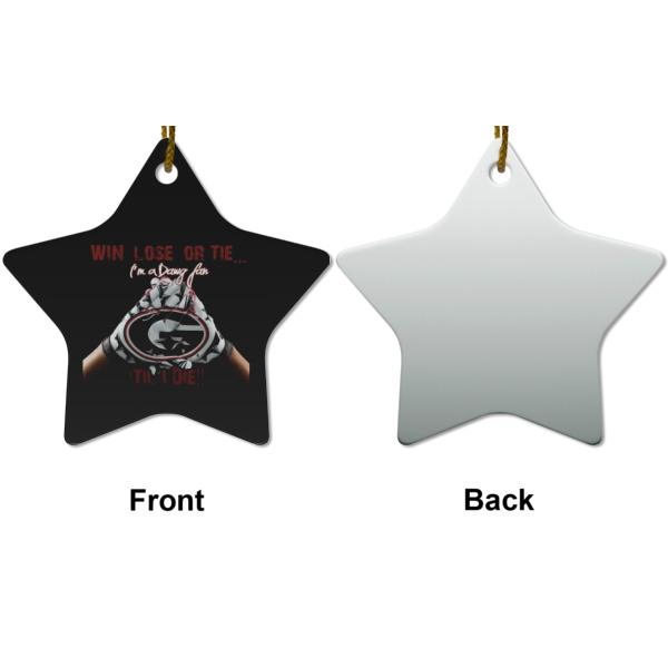 Custom Design - Ceramic Flat Ornament - Star Front & Back (APPROVAL)