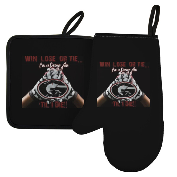 Custom Design Your Own Left Oven Mitt & Pot Holder Set