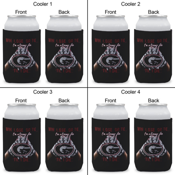 Custom Design - Can Cooler - Standard 12oz - Set of 4 - Front & Back