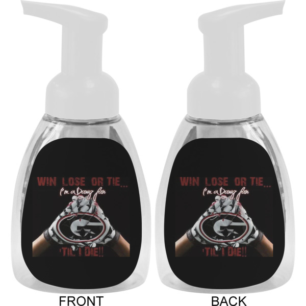 Custom Design - Foam Soap Bottle - White - Front & Back