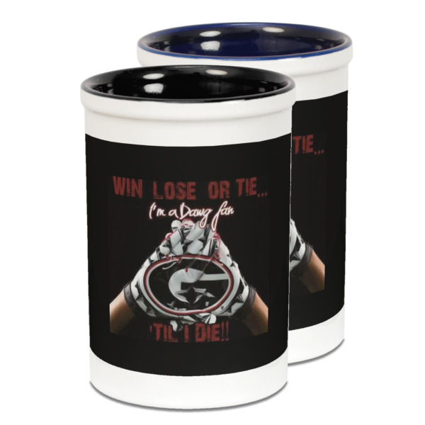 Custom Design Your Own Ceramic Pencil Holder - Large