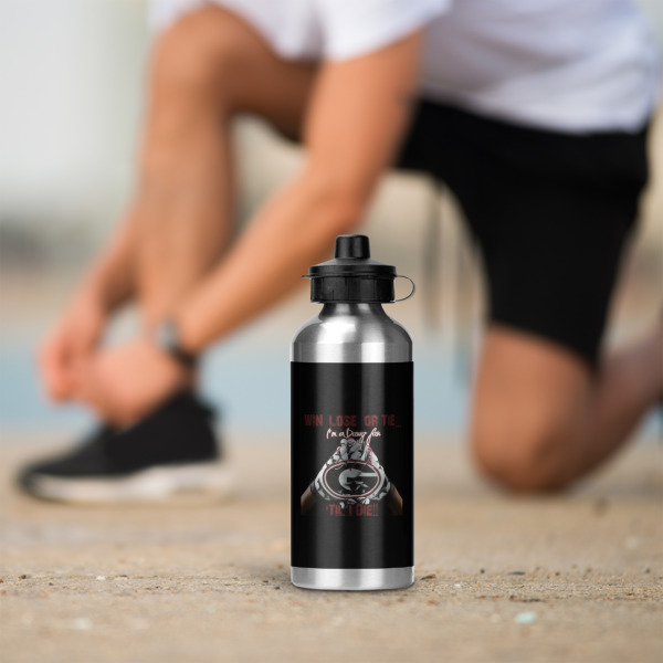 Custom Design - Aluminum Water Bottle - Silver LIFESTYLE