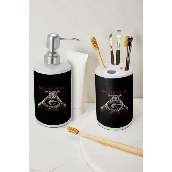 Custom Design - Ceramic Bathroom Accessories - LIFESTYLE (toothbrush holder & soap dispenser)