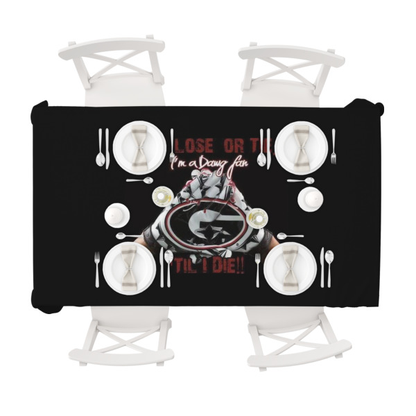 Custom Design - Tablecloths (58"x102") - TOP VIEW (with plates)