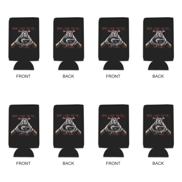 Custom Design - Can Cooler - 16oz - Set of 4 - Front & Back