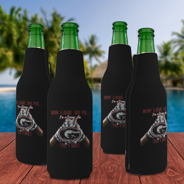 Custom Design - Zipper Bottle Cooler - Set of 4 - Lifestyle