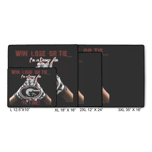 Custom Design - Gaming Mats - Size Chart