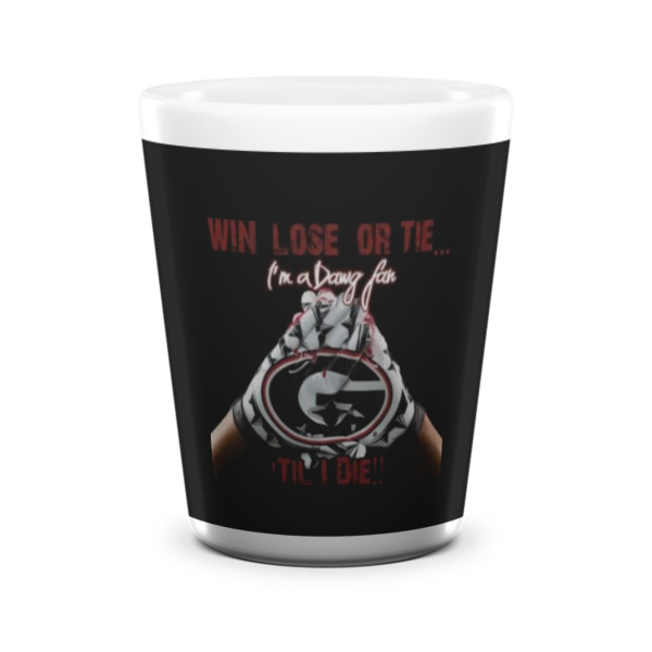 Custom Design - Ceramic Shot Glass - White - Front