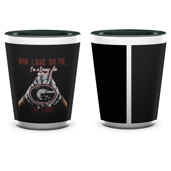 Custom Design - Ceramic Shot Glass - Two Tone - Front & Back